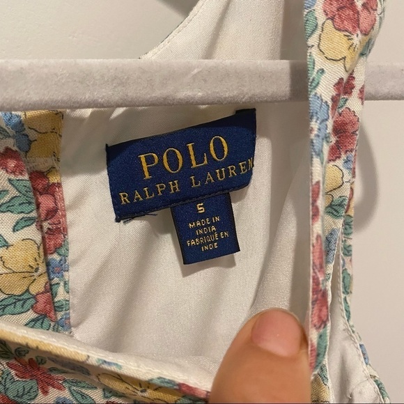 POLO Ralph Lauren Liberty Print Floral Girls Dress 6 button back - Picture 6 of 7